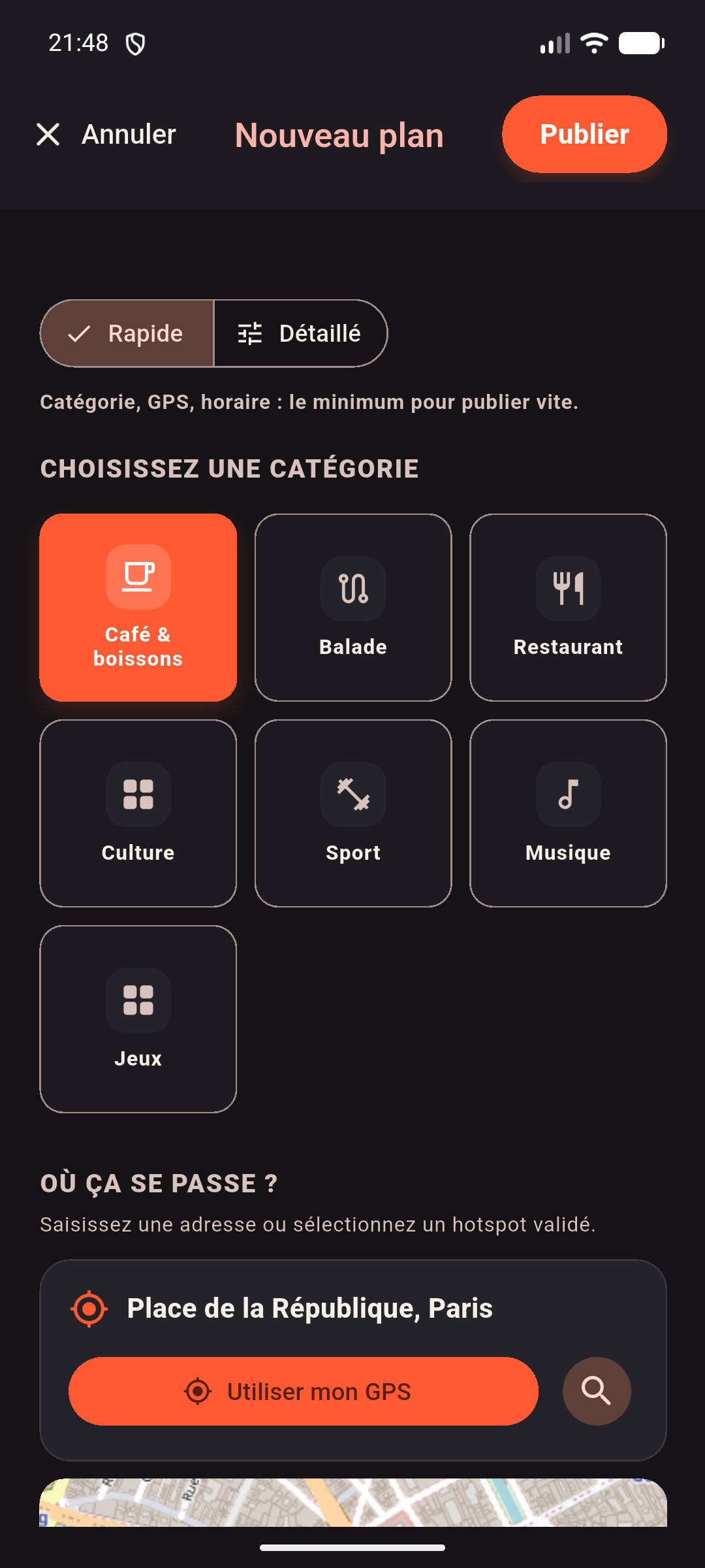 Création rapide d'un plan Vivyo